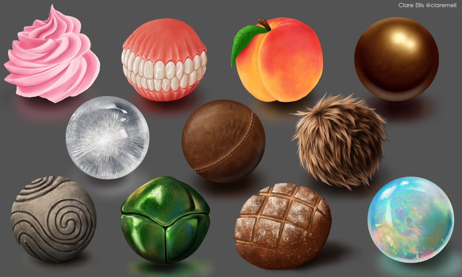 Texture studies by claremeli on DeviantArt
