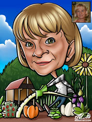 Gardening Caricature