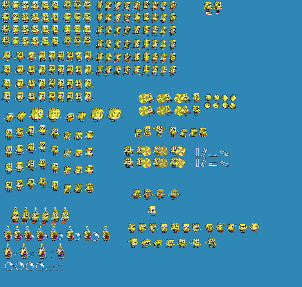 Mario and Luigi IfS SpongeBob Sprite Sheet by MonadoBoy16 on DeviantArt