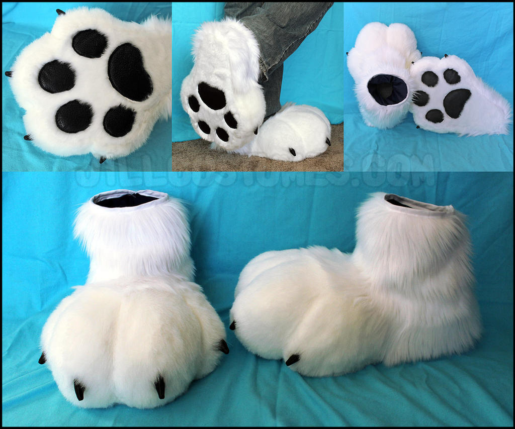 White fursuit feet