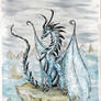 Azure dragon watercolor