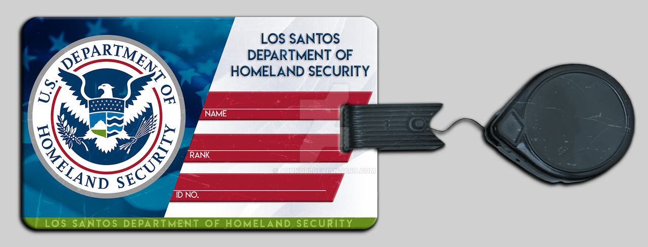 GTA V RP ID card badge (homeland security) by ARUkori on DeviantArt
