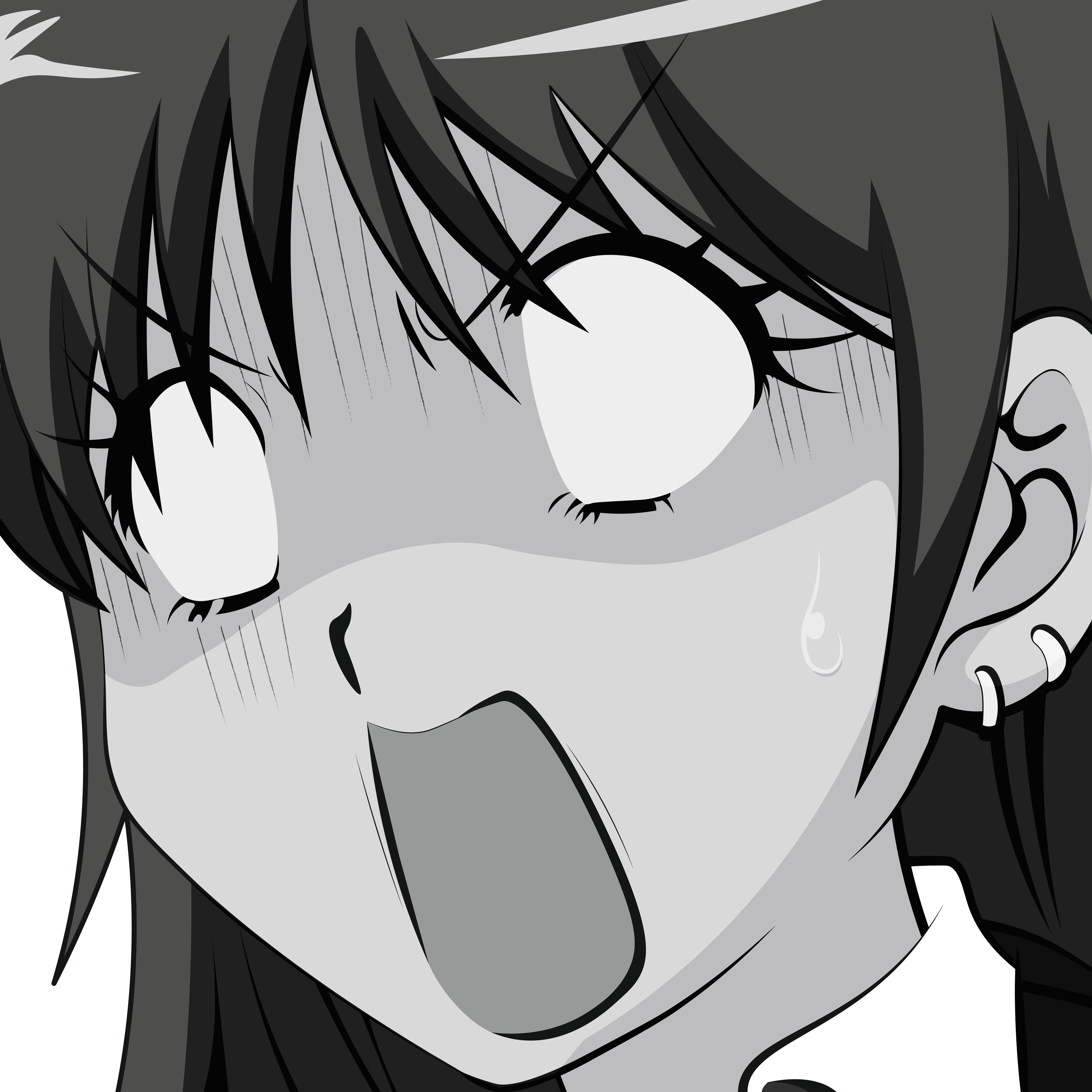 SHOCKED ANIME/MANGA GIRL FACE (VECTOR) by ARUkori on DeviantArt