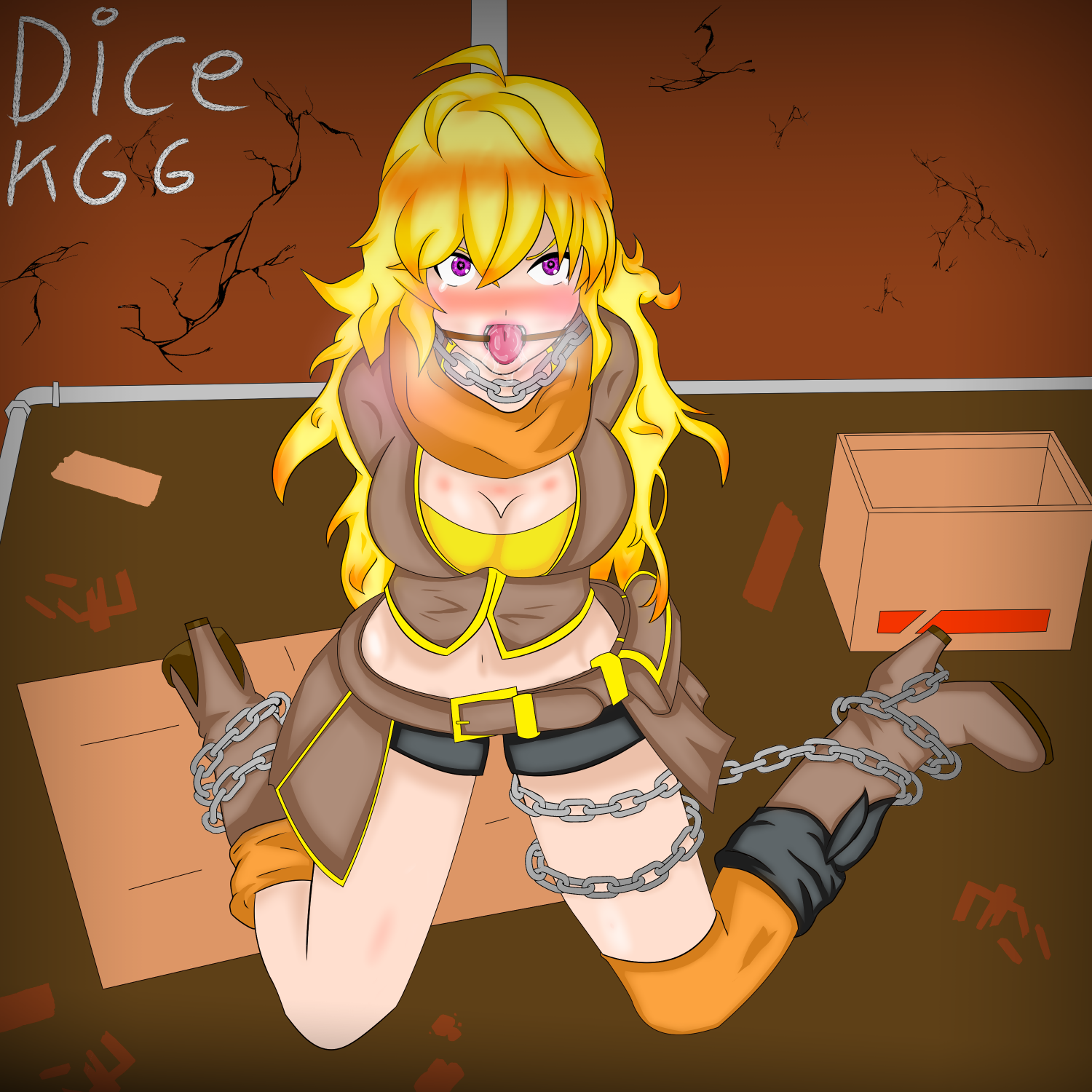 Yang Xiaolong RWBY Ring Gagged in the Alley