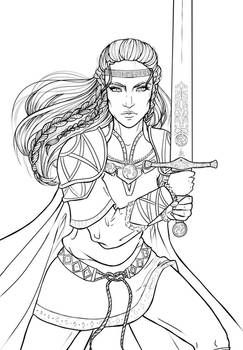 Angela: The King of Man -Lineart