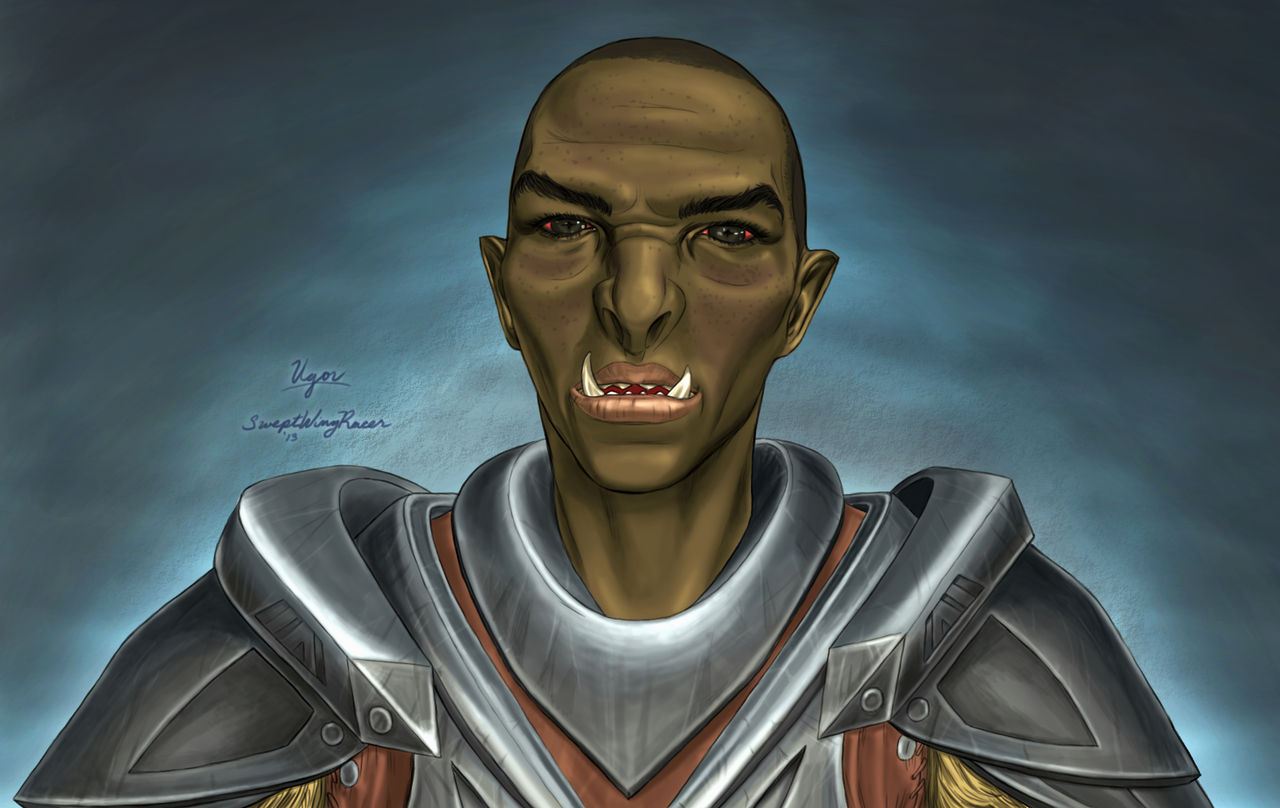 Ugor Sw Ugor The Orc portrait shaded by swept-wing-racer on DeviantArt