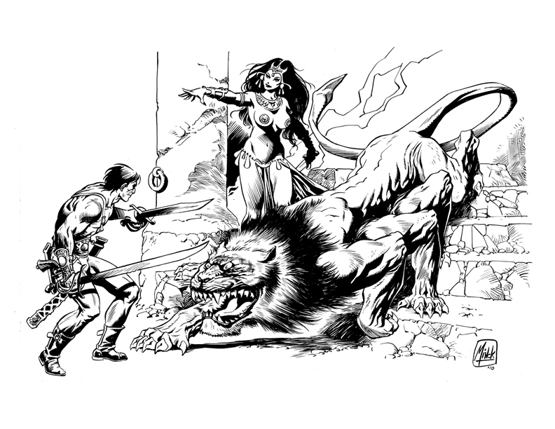 Frazetta tribute by MinckOosterveer