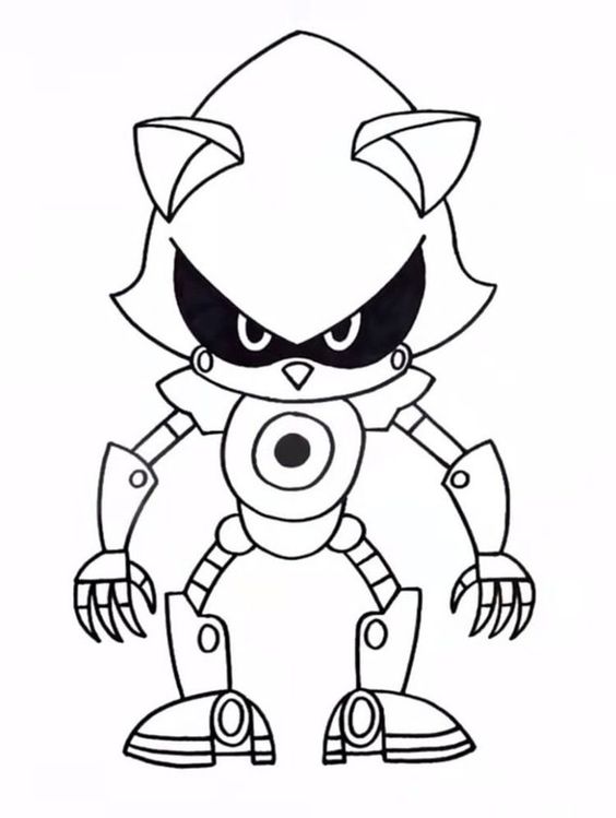 Metal Sonic Coloring Pages Free Printable