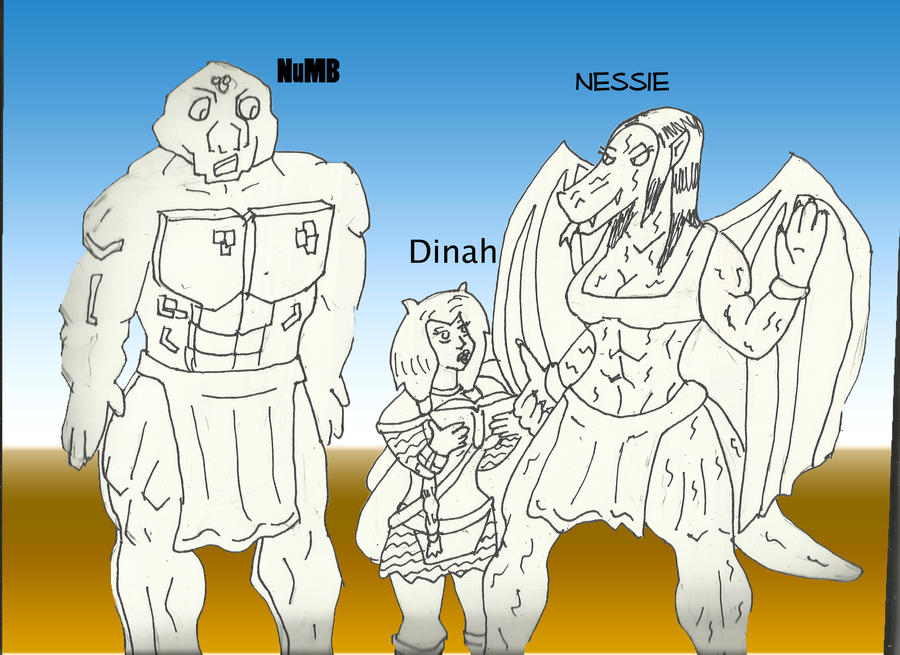 Dinah and Numb: Meeting a Woadragoness