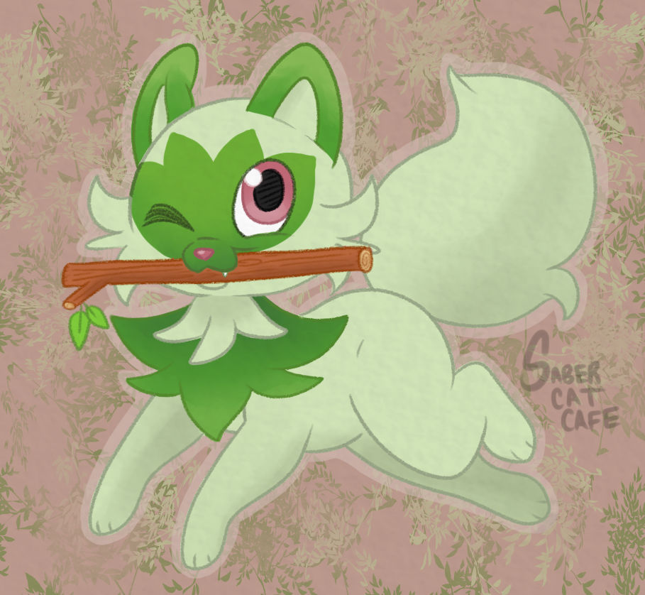 Sprigatito by SaberCatCafe on DeviantArt