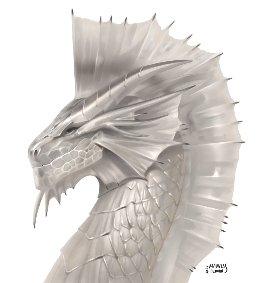 Silver dragon by madnessdemon on DeviantArt