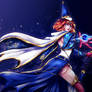 Blue wizard girl