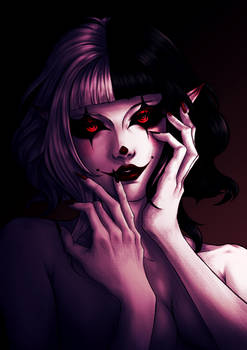 Clown girl portrait