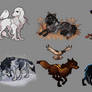 finished canine YCH minis