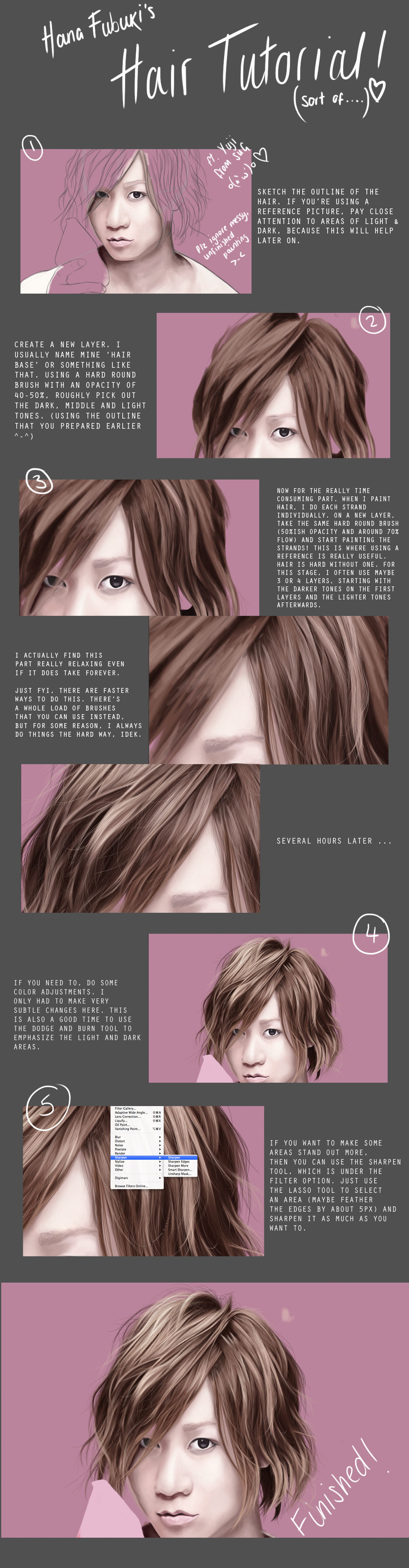 Realistic Hair Tutorial.