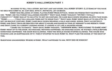 Kirby's Halloween Part 1