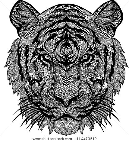 Stock-vector-psychedelic-tiger-isolated-114470512