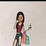 Shopping (cartoon drawing)