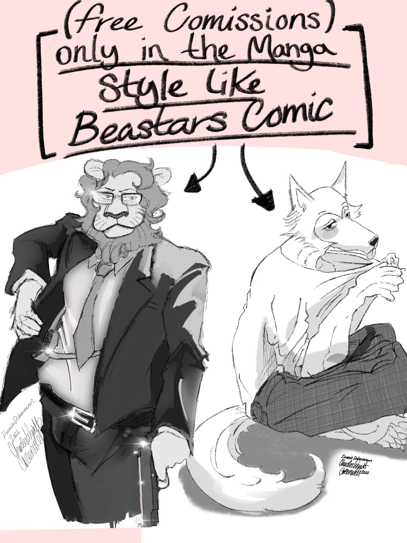 FREE COMMISSIONS ONLY IN THE BEASTARS MANGA STYLE by charlesGreenwell ...