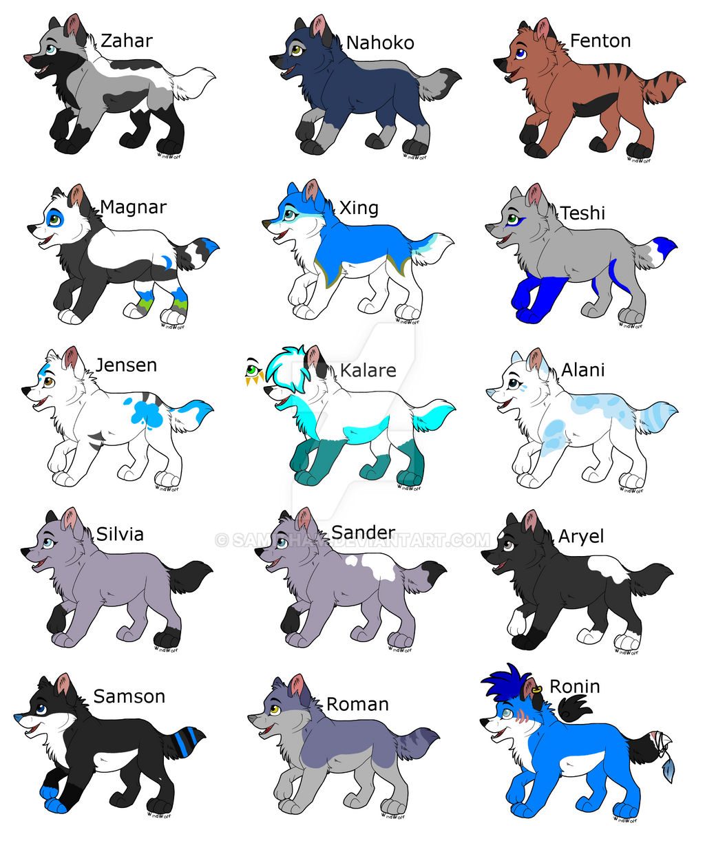 Wolf Characters 1 by SamithaM on DeviantArt