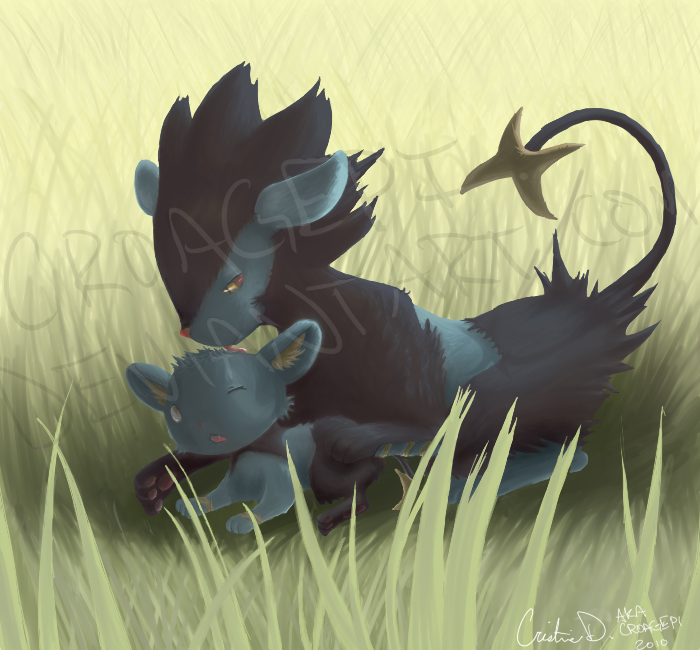 Luxray Mom and Cub