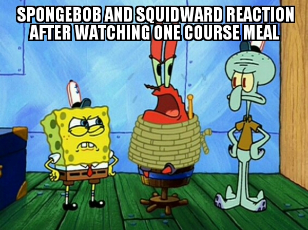 spongebob: squidward watching spongebob meme