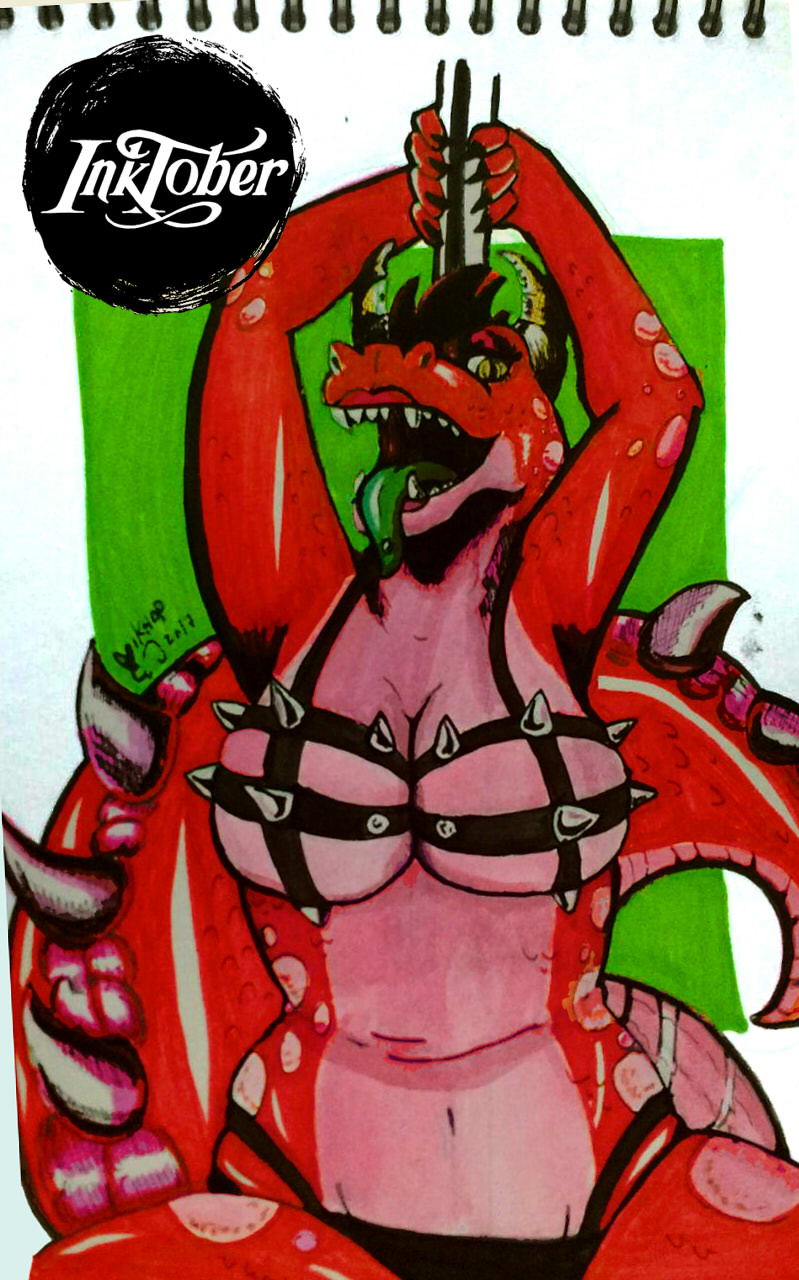 Inktober 2017 day 10 Dragon Stripper