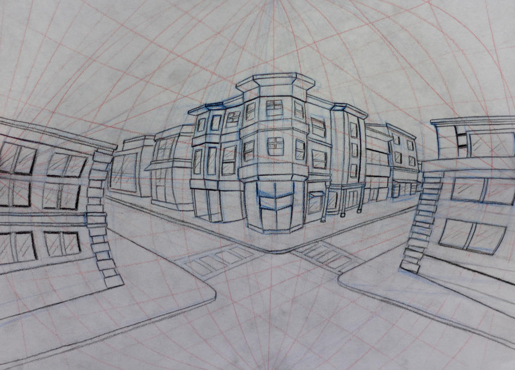 Four point perspective-Rough by TheArtception on DeviantArt