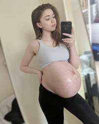 big pregnant belly