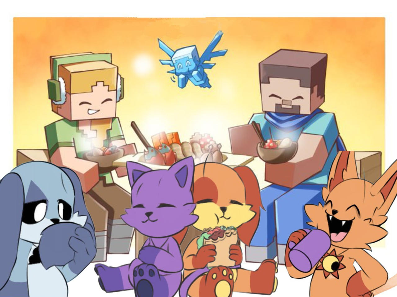 Minecraft Character Smiling Minecraft x Smiling critters by briadavi3642 on DeviantArt
