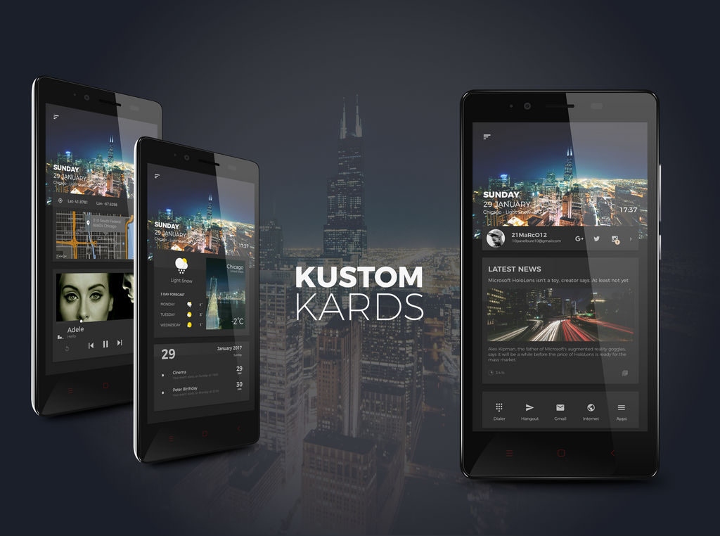 Kustom Kards Theme