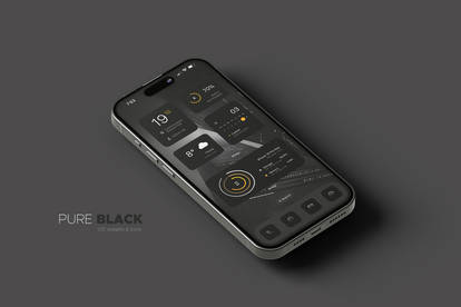 Pure Black Widgy widgets and icons
