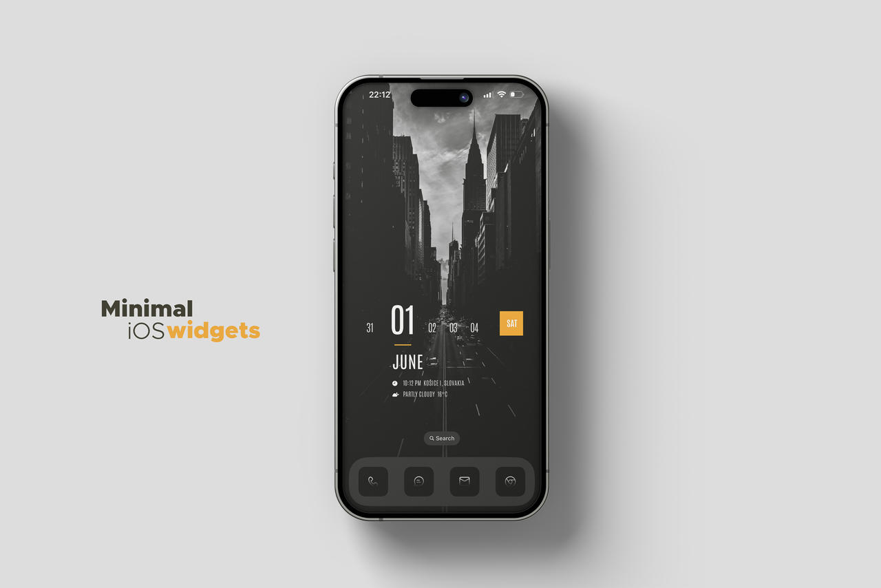 Minimal iOS widgets for widgy by marcco23 on DeviantArt