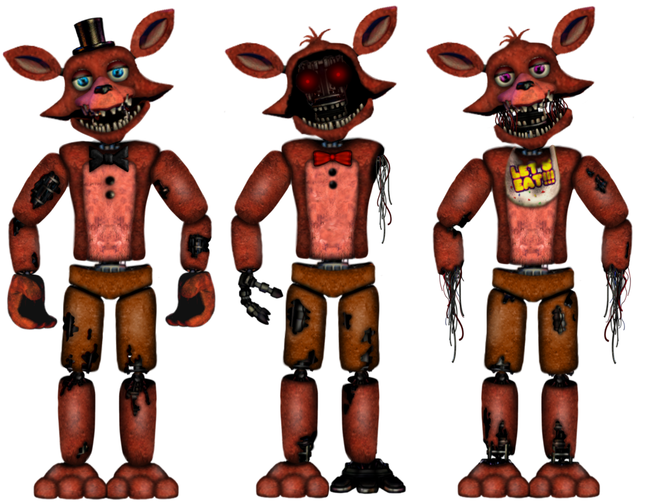 FNAF 2Edit-Fixed Withered Foxy by Fredluestudios2021 on DeviantArt