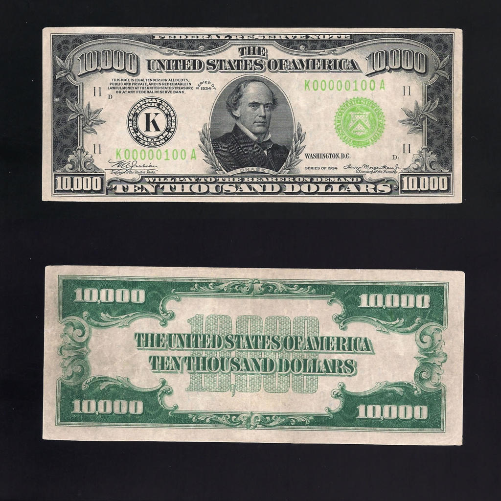 1934 $10,000 dollar bill