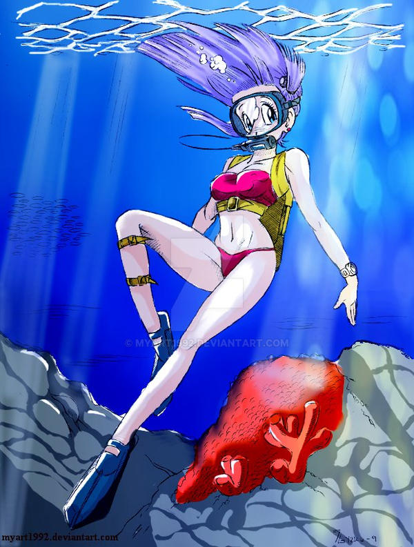 Bulma   Scuba by shoxxe(colored by me)