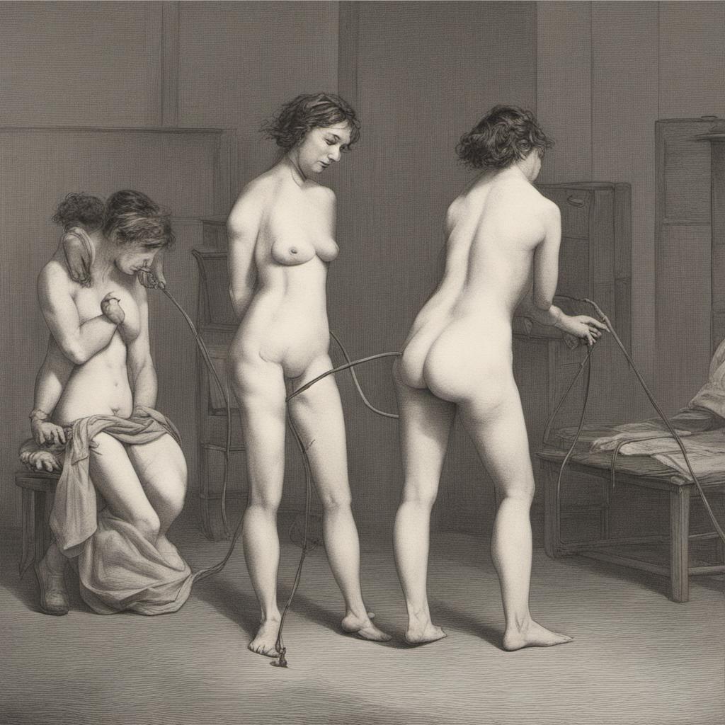 Poor naked female slaves being whipped by qweraec on DeviantArt