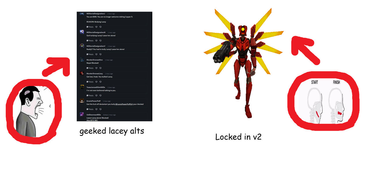 geeked vs locked in by V2fromULTRAKILL on DeviantArt