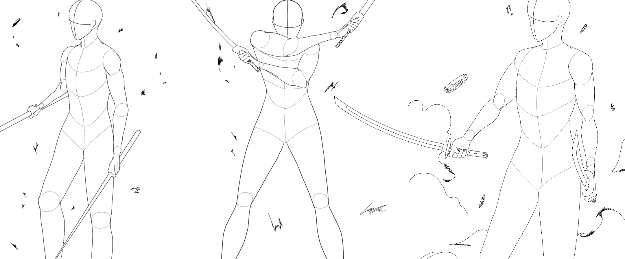 Pose Study Swords (Male, Single) by Manga124 on DeviantArt