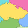 Borders of Czech Republic (Czechia) and Slovakia.