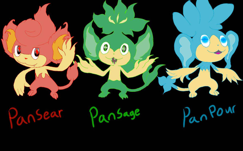 Pokemon Pansear Pansage And Panpour By Harpash000 On DeviantArt pokemon-pansear-pansage-and-panpour-by-harpash000-on-deviantart