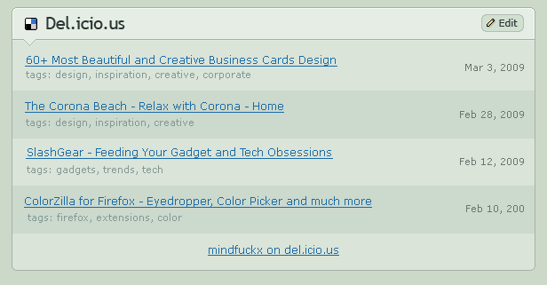 del.icio.us module