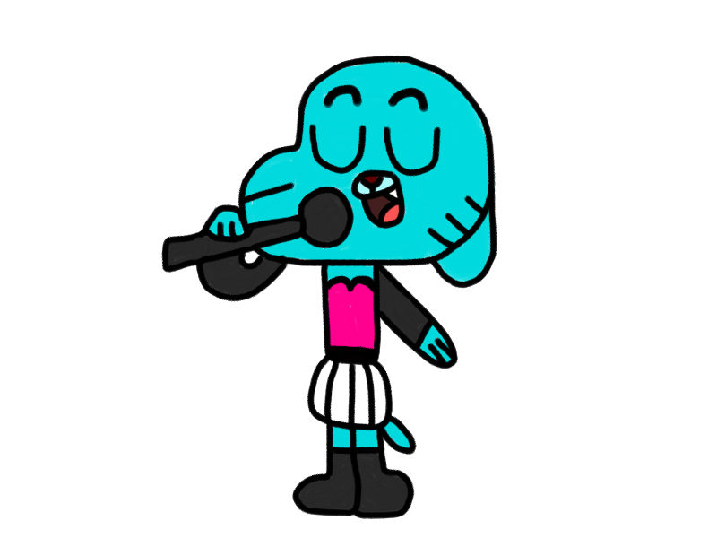 Gumball cosplaying as Aimi Minami 2