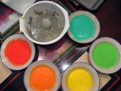 rainbow cake: making-of