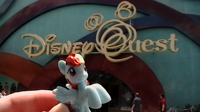 Rainbow Dash on a DisneyQuest