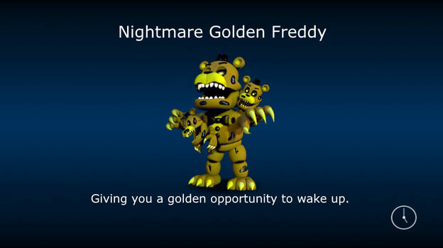 FNAF World: Nightmare Golden Freddy Loading Screen