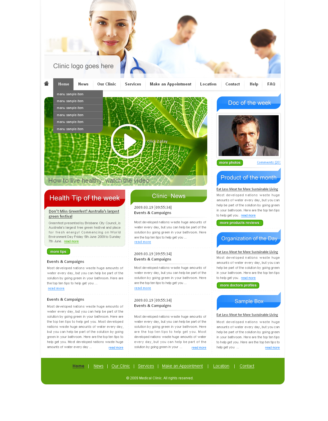 Medical web design