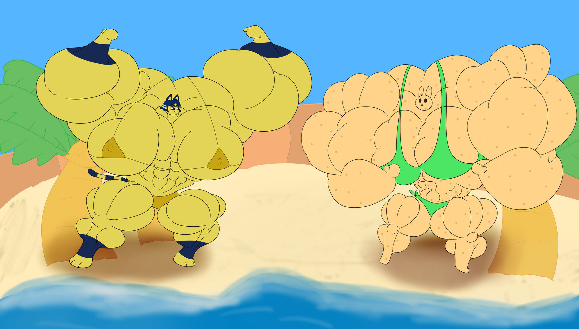Animals. Muscle Deviantart Commission: Animal Flexing by Menace010 on DeviantArt