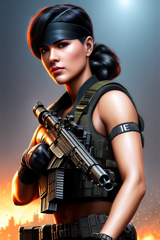 Female Commando With Bandana by fantscifi on DeviantArt