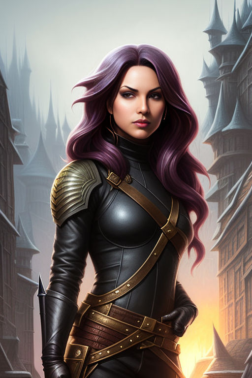 Purple haired female rogue by fantscifi on DeviantArt